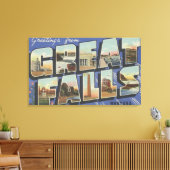 素晴らし滝，モンタナ – ラージレターシーン2 キャンバスプリント (インサイチュ (リビング))