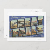 素晴らし滝，モンタナ – ラージレターシーン2 ポストカード (正面/裏面)