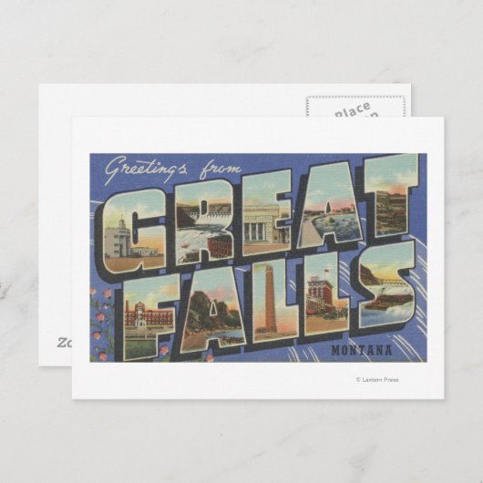 素晴らし滝,モンタナ – ラージレターシーン2 ポストカード (正面/裏面)