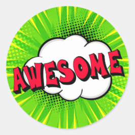 素晴らし漫画ブックアポップ・アートのートステッカー ラウンドシール