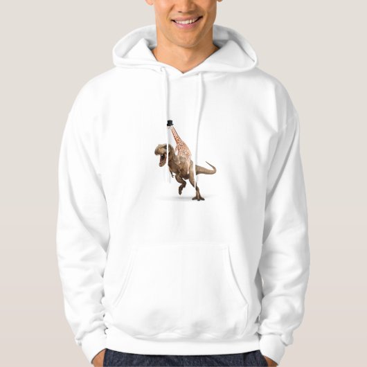 素晴らし熱狂するGiraffe Top Hat T-レックス- Mens_Womens パーカ (正面)