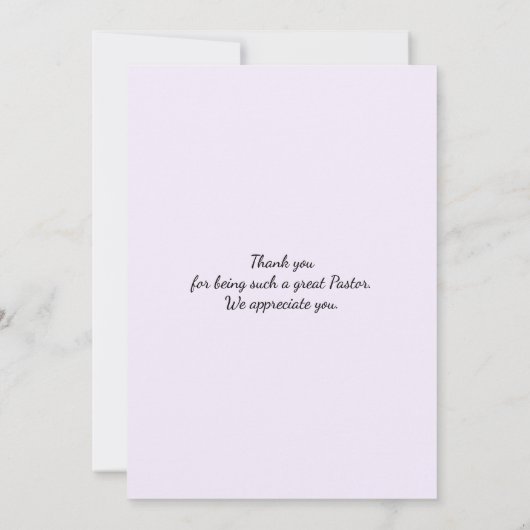 素晴らし牧師 |使用人のハート モダン |ありがとうございます (裏面)
