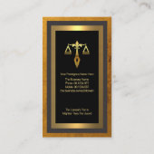 素晴らし独占的い金ゴールド写真立て弁護士 名刺 (裏面)