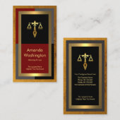 素晴らし独占的い金ゴールド写真立て弁護士 名刺 (正面/裏面)