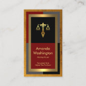 素晴らし独占的い金ゴールド写真立て弁護士 名刺 (正面)