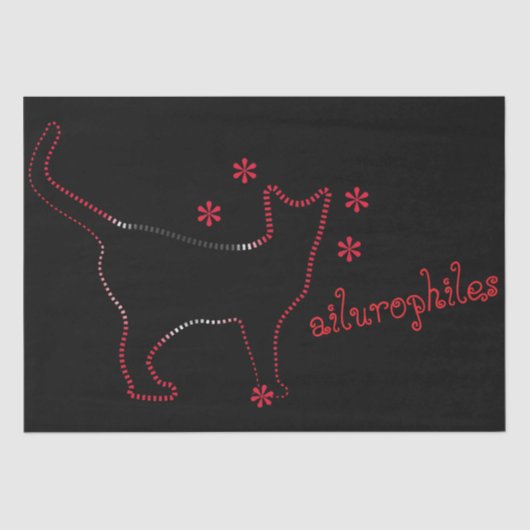 素晴らし猫ラインアートティッシュペーパー 薄葉紙 (正面)