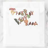 素晴らし珊瑚 長方形シール (バッグ)