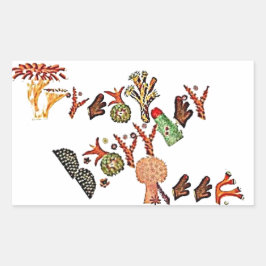 素晴らし珊瑚 長方形シール