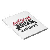 素晴らし生まれ1月ベビー誕生日 ノートパッド (アングル)
