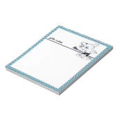 素晴らし白いサメおもしろい戦闘機 ノートパッド (回転)