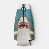 素晴らし白鮫の攻撃パーソナライズされた海おもしろい ボトルクーラー (裏面)