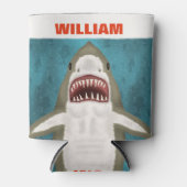 素晴らし白鮫の攻撃パーソナライズされた海おもしろい 缶クーラー (正面)