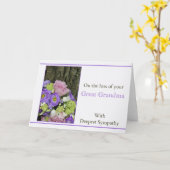 素晴らし祖母ロスバラ悔やみや弔慰カード カード (黄色い花)