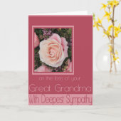 素晴らし祖母ロスバラ悔やみや弔慰カード カード (黄色い花)