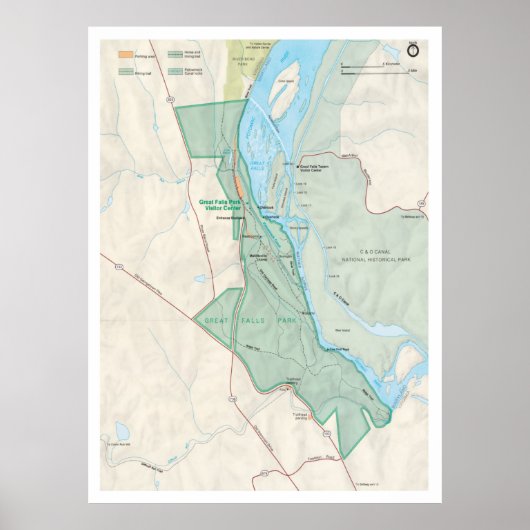 素晴らし秋ズパークマップ(1988年)バージニア国立公園 ポスター (正面)
