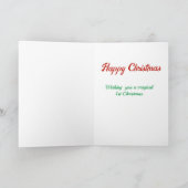 素晴らし第1回クリスマス恐竜 シーズンカード (内部)