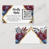 素晴らし精巧な宝石の色をした牡丹結婚の エンクロージャーカード (正面/裏面)