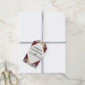 素晴らし精巧な宝石の色をした牡丹結婚の ギフトタグ (より糸付き)