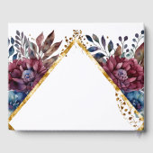 素晴らし精巧な宝石の色をした牡丹結婚の ゲストブック (裏面)