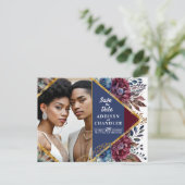 素晴らし精巧な宝石の色をした牡丹結婚の シーズンポストカード (スタンド正面)