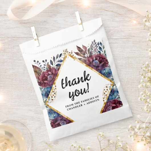 素晴らし精巧な宝石の色をした牡丹結婚の フェイバーバッグ (クリップ留めされた状態)