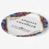 素晴らし精巧な宝石の色をした牡丹結婚の ペーパープレート (アングル)