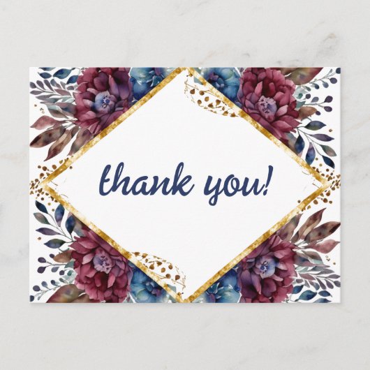 素晴らし精巧な宝石の色をした牡丹結婚の ポストカード (正面)