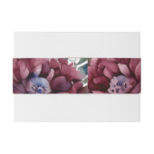 素晴らし精巧な宝石の色をした牡丹結婚の 招待状ベリーバンド (裏面例)