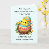 素晴らし素晴らし孫がイースターシックに カード (黄色い花)