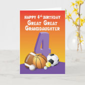 素晴らし素晴らし孫娘4thバースデースポーツボール カード (黄色い花)