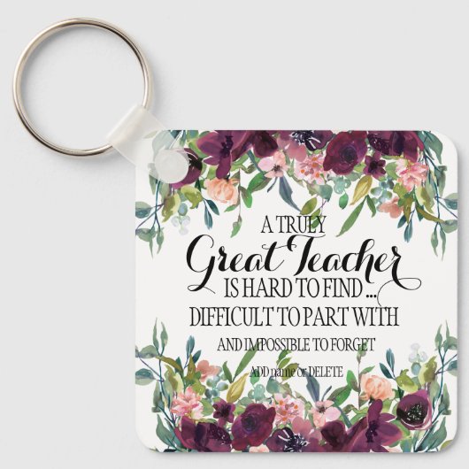 素晴らし素晴らし感謝してい先生謝礼 キーホルダー (正面)