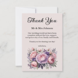 素晴らし結婚フローラサンキューカード サンキューカード