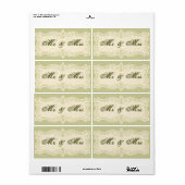 素晴らし結婚式招待状差出人住所ラベル ラベル (フルシート)