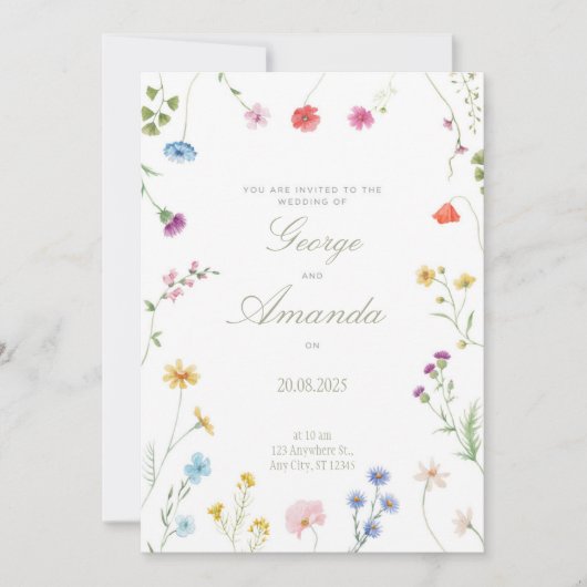 素晴らし結婚式招待状2025 招待状 (正面)