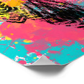 素晴らし絵を描抽象芸術のカスタム言葉 ポスター (角)