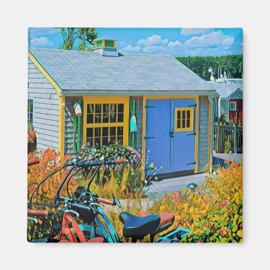 素晴らし絵画サイクリング マグネット (正面)