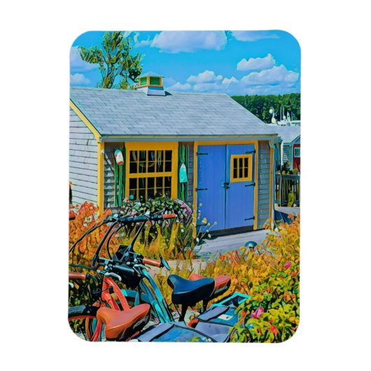 素晴らし絵画サイクリング マグネット (縦)