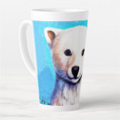 素晴らし絵画極の熊の肉。買今 カフェラテマグ (左アングル)