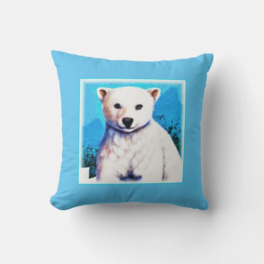 素晴らし絵画極の熊の肉。買今 クッション (正面)