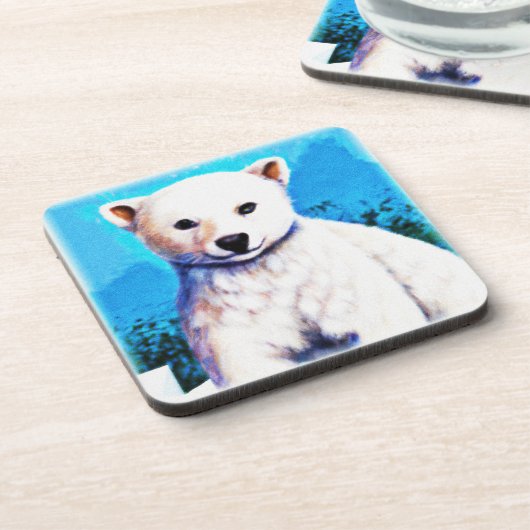 素晴らし絵画極の熊の肉。買今 コースター (左側)