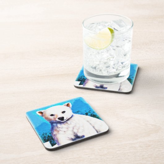 素晴らし絵画極の熊の肉。買今 コースター (右側)