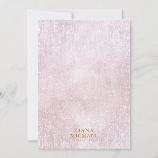 素晴らし線金ゴールド抽象芸術結婚のメニューV1 Mv ID867 (裏面)