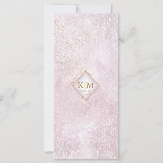 素晴らし線金ゴールド抽象芸術結婚のメニューV2 Mv ID867 (裏面)