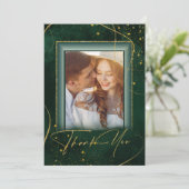 素晴らし線金ゴールド結婚の感謝していGrn ID867 サンキューカード (スタンド正面)