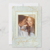 素晴らし線金ゴールド結婚の感謝していSg ID867 サンキューカード (正面)