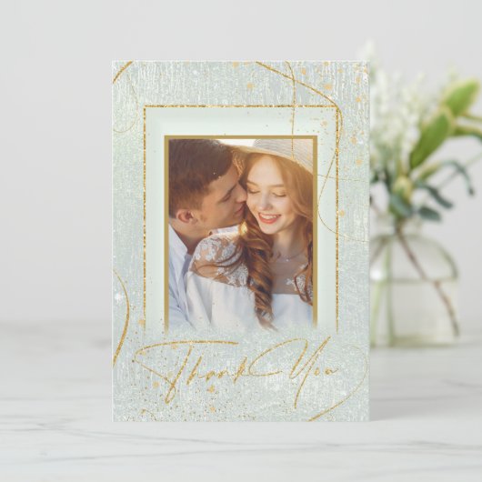 素晴らし線金ゴールド結婚の感謝していSg ID867 サンキューカード (スタンド正面)