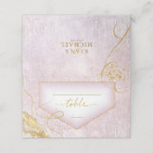 素晴らし線金ゴールド結婚抽象芸術のテーブルMv ID867 プレイスカード (外部開封)