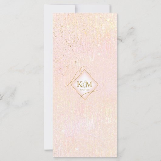 素晴らし線金ゴールド結婚抽象芸術のメニューV2 B ID867 (裏面)