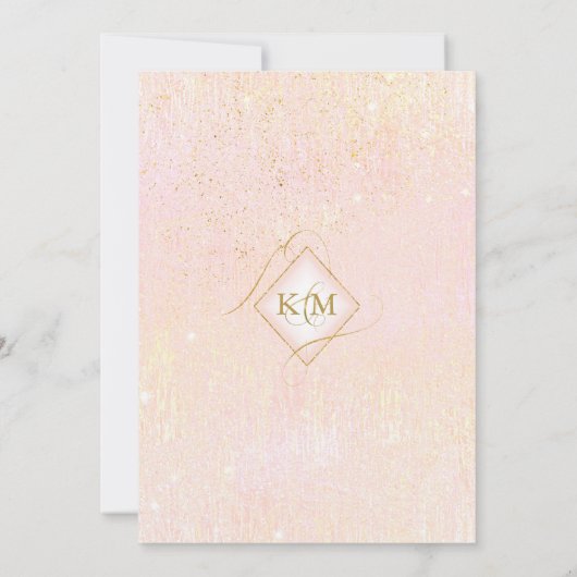 素晴らし線金ゴールド結婚抽象芸術の赤面ID867 セーブザデート (裏面)