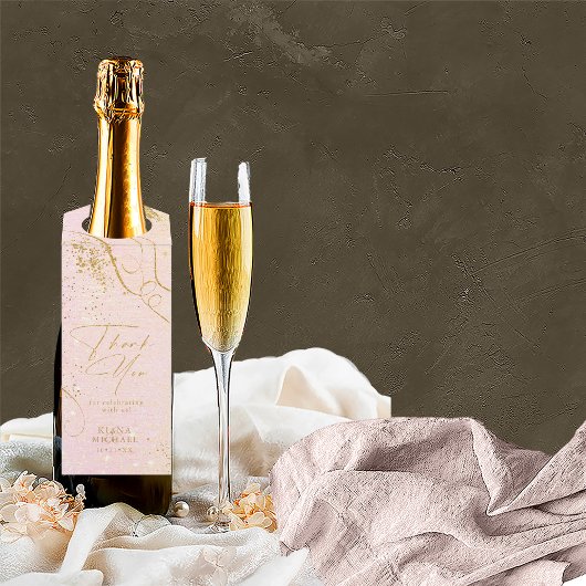 素晴らし線金ゴールド結婚抽象芸術の赤面ID867 ボトルネックタグ